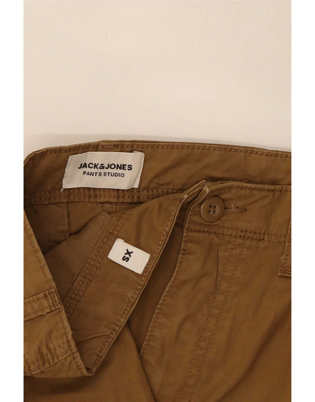 Jack & Jones Mens Cargo Shorts XS W30 Khaki Cotton