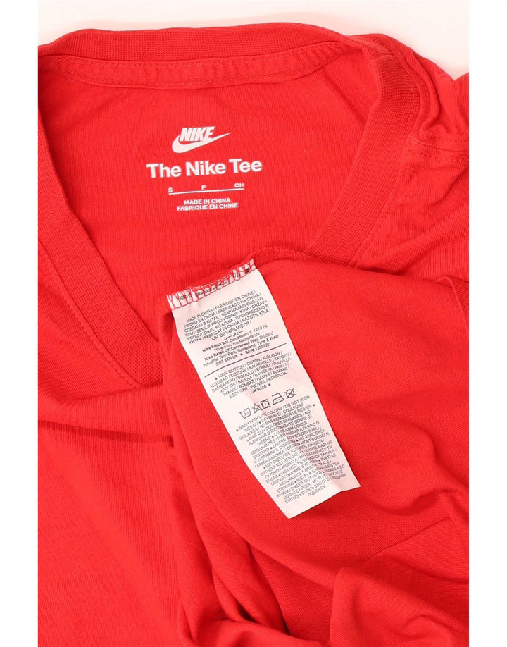 Nike Mens T-Shirt Top Small Red Cotton
