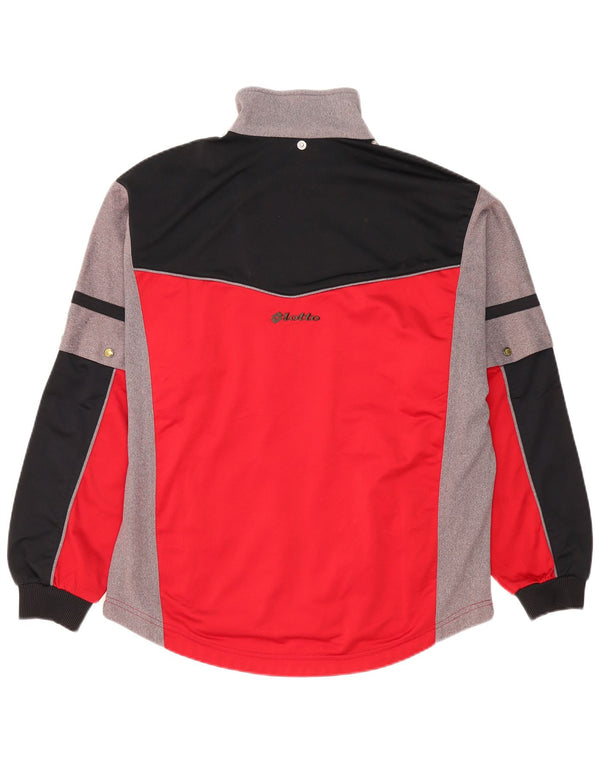 Lotto Mens Loose Fit Tracksuit Top Jacket UK 40/42 Large Red Colourblock