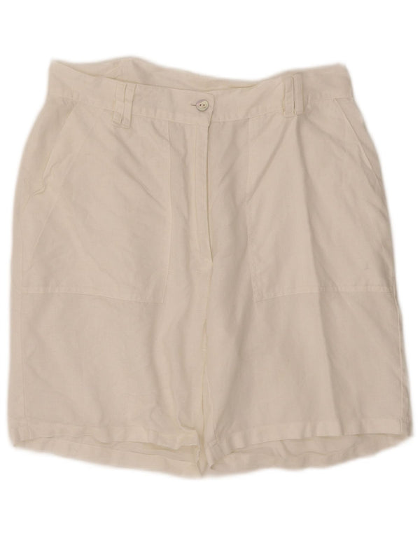 Invicta Womens High Waist Chino Shorts IT 46 Large W30 White