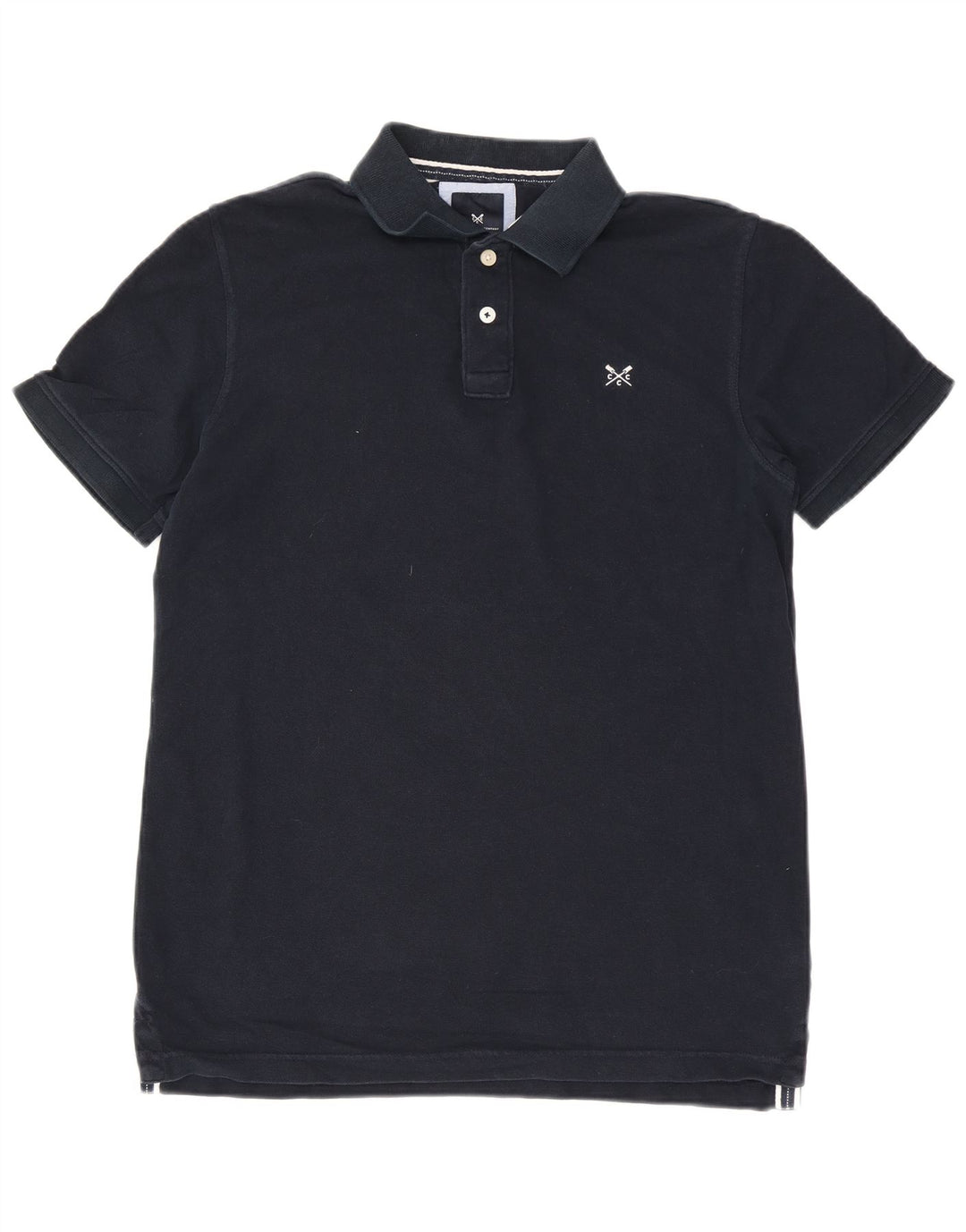 Crew Clothing Mens Polo Shirt Medium Navy Blue Cotton
