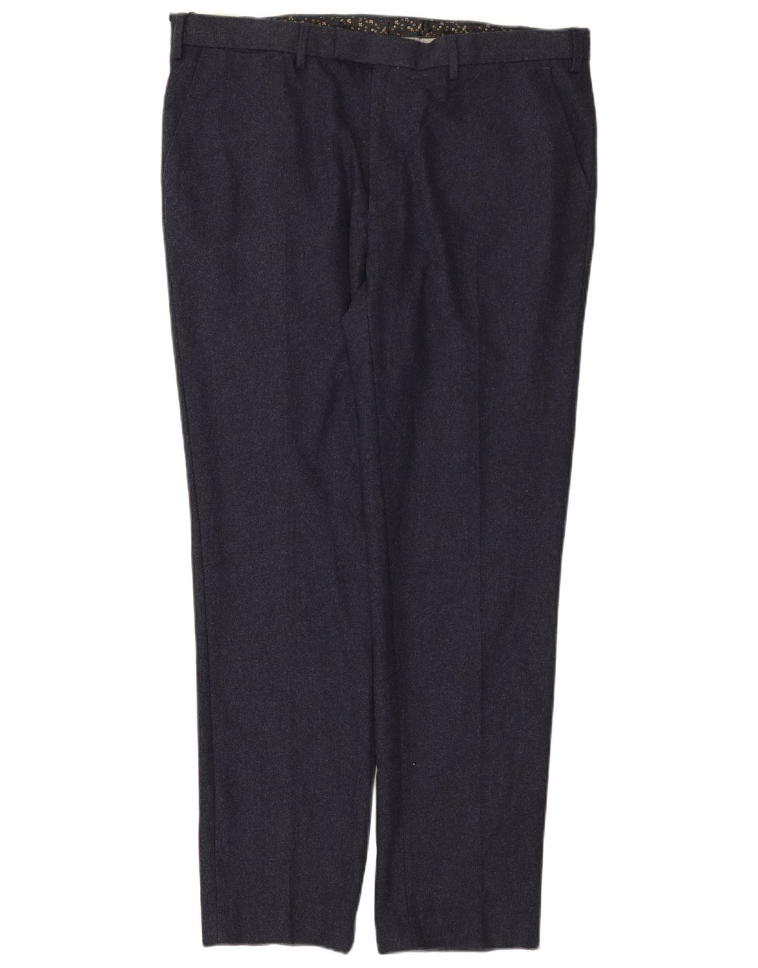 Marks & Spencer Mens Slim Chino Trousers W40 L33 Navy Blue Wool