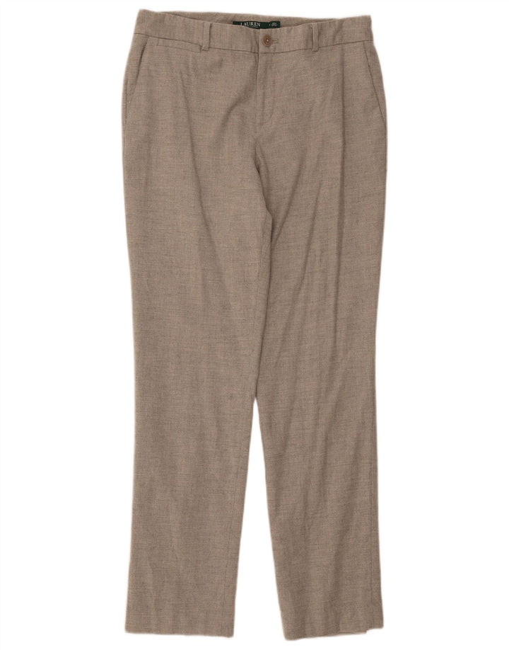 Ralph Lauren Womens Slim Chino Trousers US 8 Medium W32 L30 Grey Wool