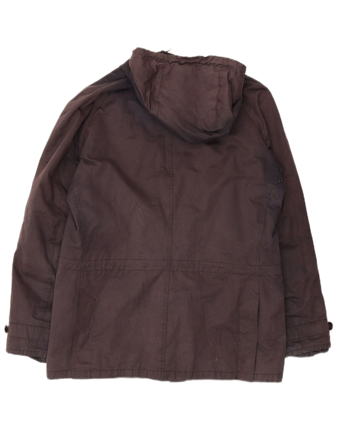 Barbour Mens Hooded Waterproof Jacket UK 38 Medium Navy Blue Cotton