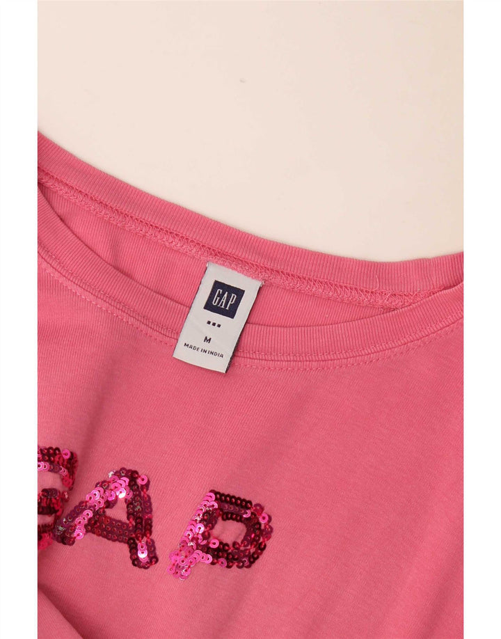 Gap Womens Graphic T-Shirt Top UK 12 Medium Pink
