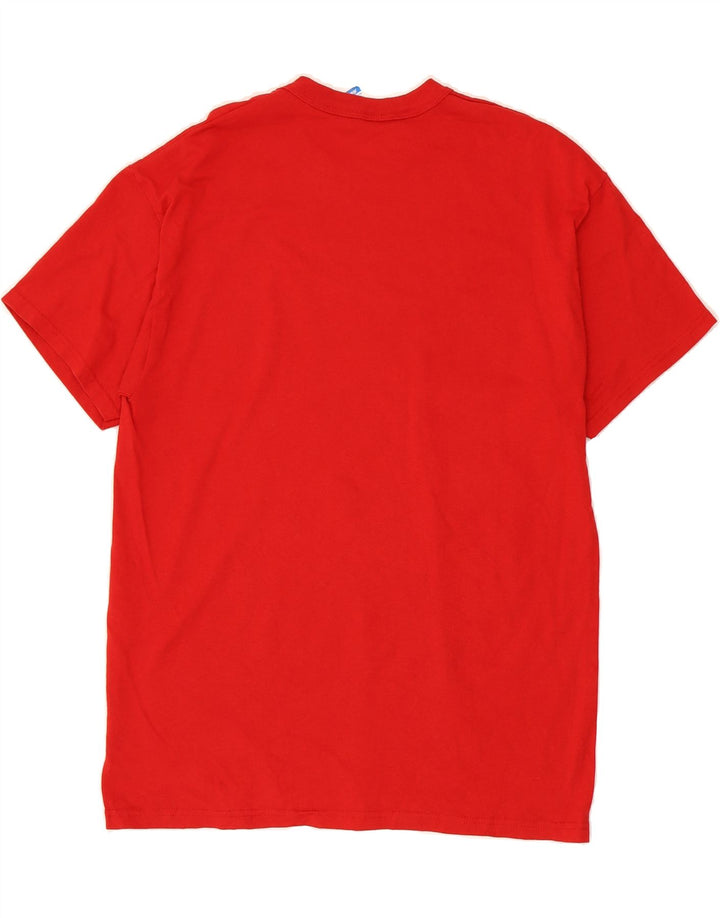 RUSSELL ATHLETIC Mens Graphic T-Shirt Top Large Red Cotton Vintage Russell Athletic and Second-Hand Russell Athletic from Messina Hembry 