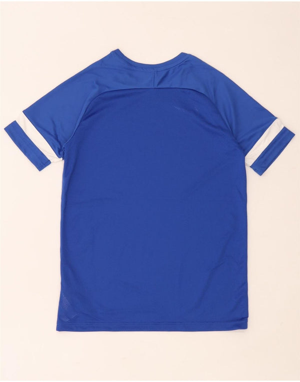Nike Boys Dri Fit T-Shirt Top 13-14 Years XL Blue Colourblock Polyester
