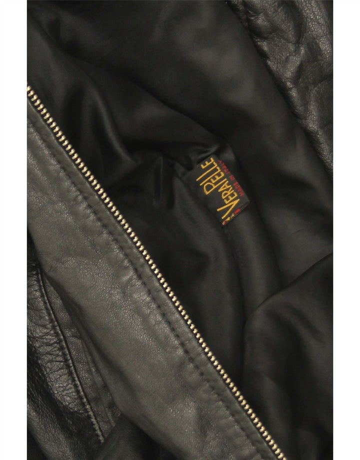 Vintage Mens Leather Jacket UK 38 Medium Black