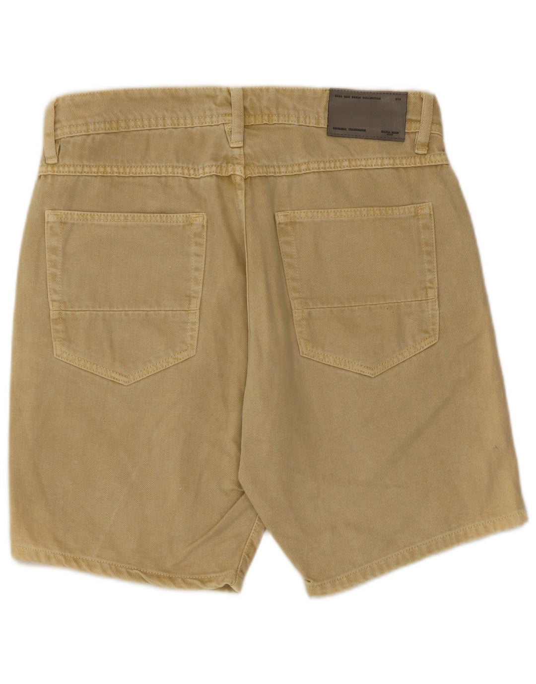 Zara Mens Denim Shorts EU 40 Medium W31 Beige Cotton