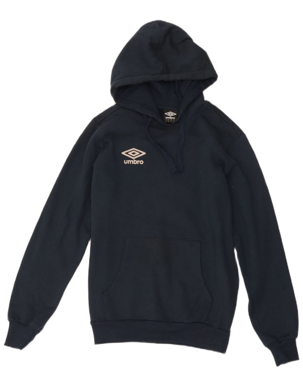 Umbro Mens Hoodie Jumper Medium Navy Blue Cotton