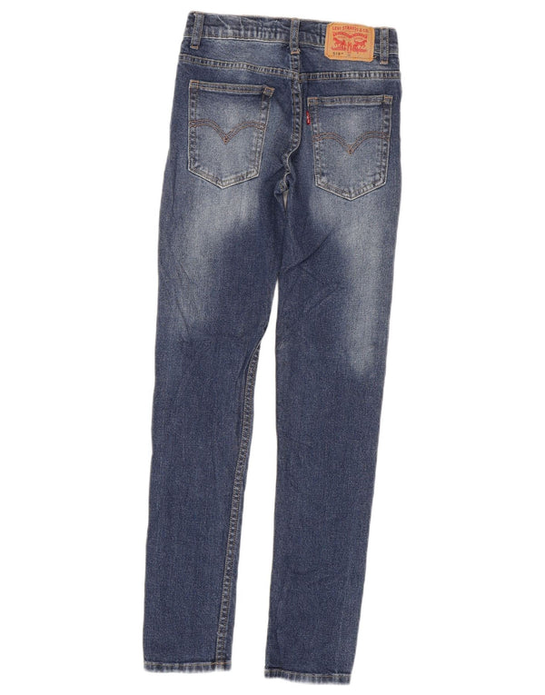 Levi's Boys 519 Skinny Jeans 11-12 Years W24 L29 Blue Cotton