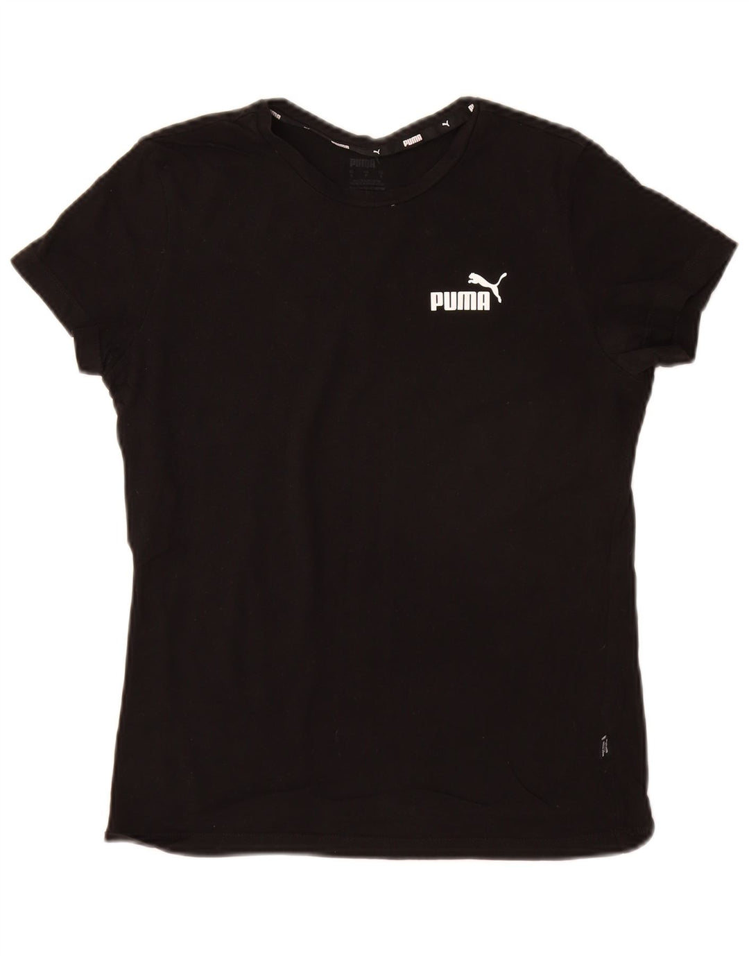 PUMA Womens T-Shirt Top UK 10 Small Black