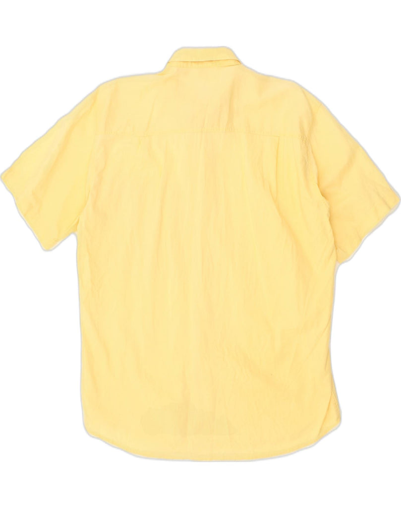 CARRERA Mens Short Sleeve Shirt Medium Yellow Cotton | Vintage Carrera | Thrift | Second-Hand Carrera | Used Clothing | Messina Hembry 