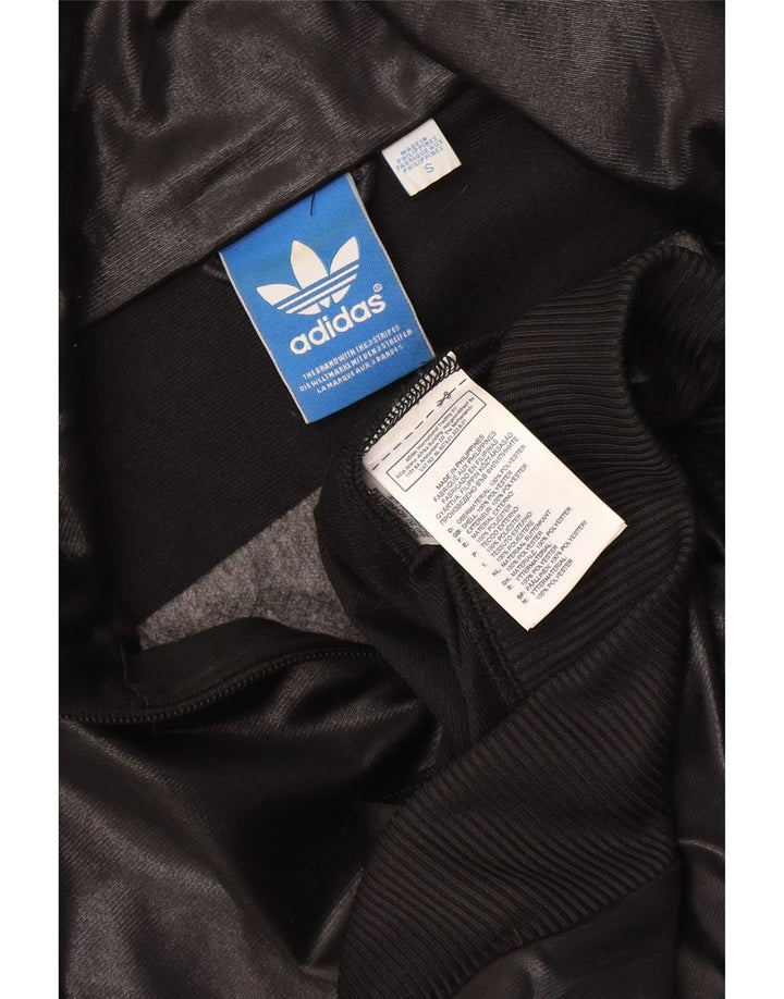 Adidas Mens Graphic Tracksuit Top Jacket Small Black Polyester