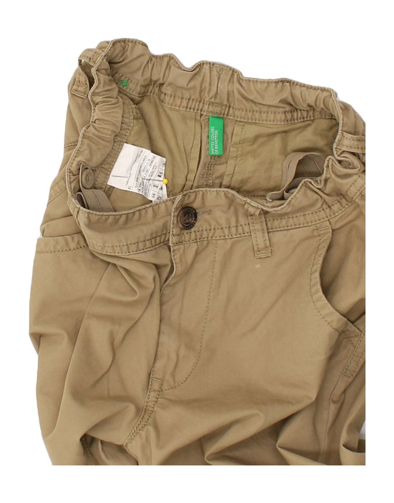 BENETTON Girls Slim Chino Trousers 10-11 Years XL W26 L26  Brown Cotton | Vintage Benetton | Thrift | Second-Hand Benetton | Used Clothing | Messina Hembry 