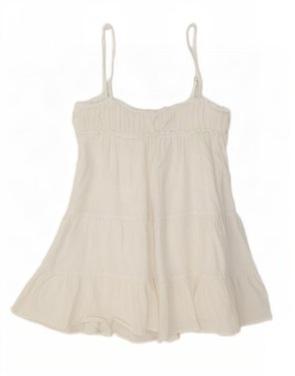 Zara Womens Sundress UK 12 Medium White Cotton