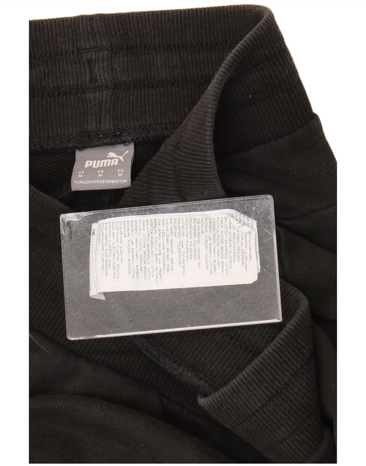 Puma Womens Sport Shorts UK 14 Medium  Black Cotton