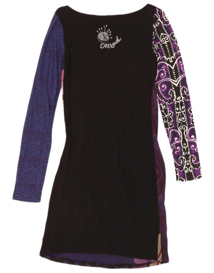 Desigual Womens Abstract Pattern Sheath Dress UK 12 Medium Multicoloured