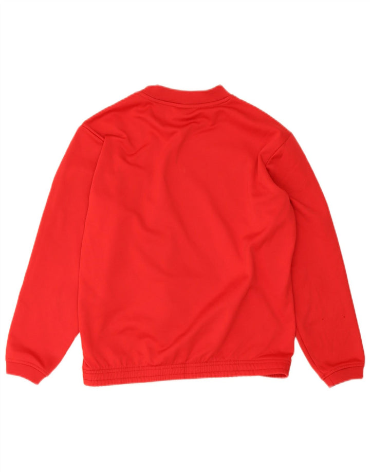 Asics Boys Graphic Sweatshirt Jumper 11-12 Years Red Polyester