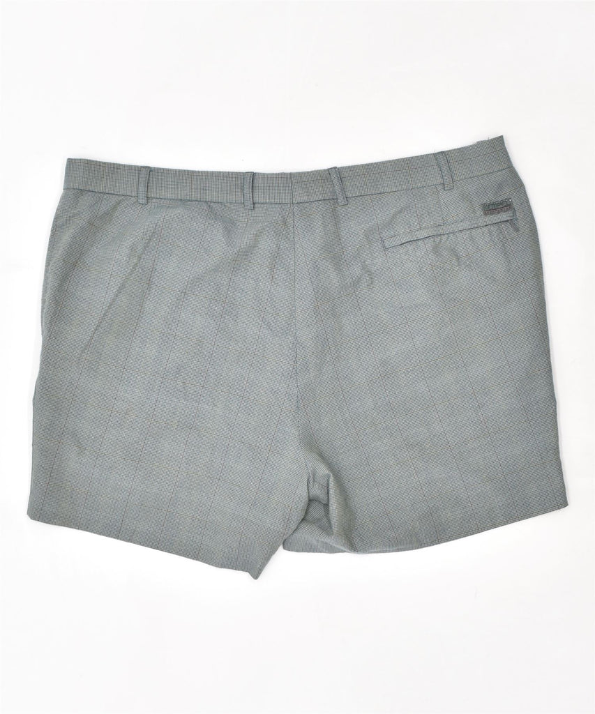 KEMPEL Mens Chino Shorts 2XL W42 Grey Check Cotton | Vintage | Thrift | Second-Hand | Used Clothing | Messina Hembry 