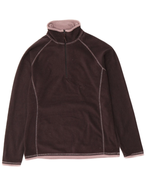 Mountain Warehouse Womens Zip Neck Fleece Jumper UK 10 Small Black