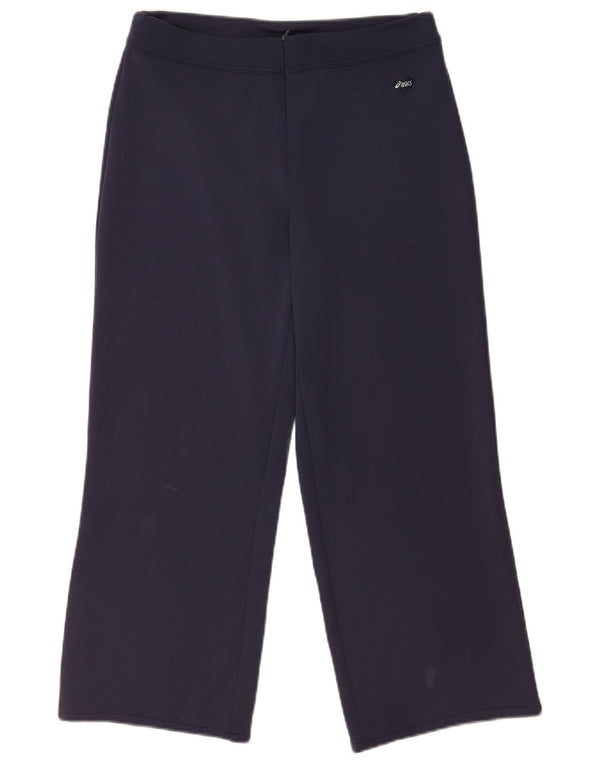 Asics Womens Capri Tracksuit Trousers Small Navy Blue Polyamide