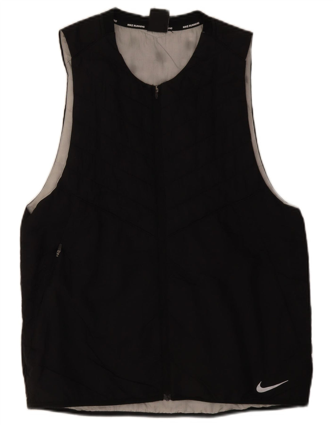 Nike Mens Running Gilet UK 38 Medium Black Nylon