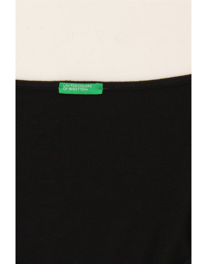 BENETTON Womens 3/4 Sleeve A-Line Dress UK 10 Small Black Vintage Benetton and Second-Hand Benetton from Messina Hembry 