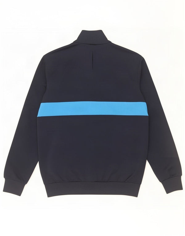 Adidas Boys Tracksuit Top Jacket 13-14 Years Navy Blue Colourblock