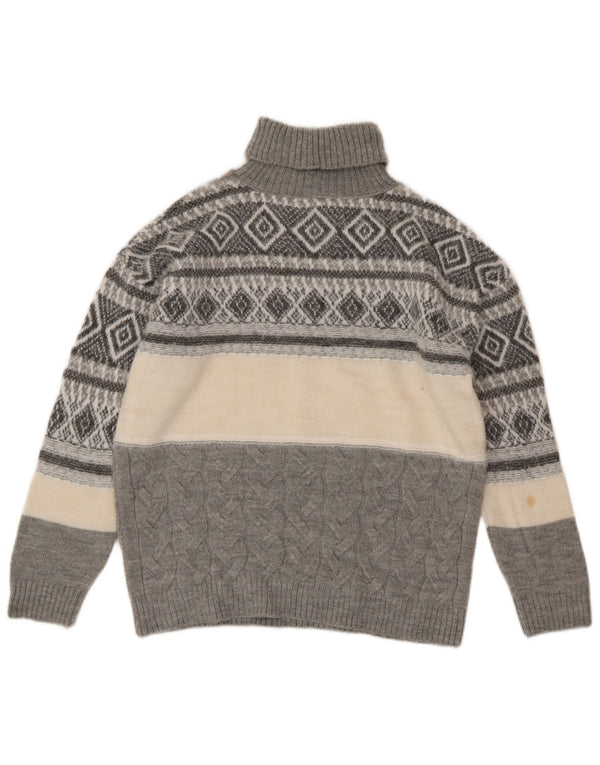 Marks & Spencer Womens Roll Neck Jumper Sweater UK 14 Medium Grey