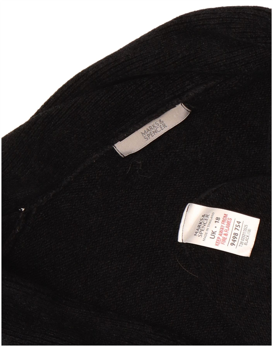 Marks & Spencer Womens Cardigan Sweater UK 18 XL Black Viscose