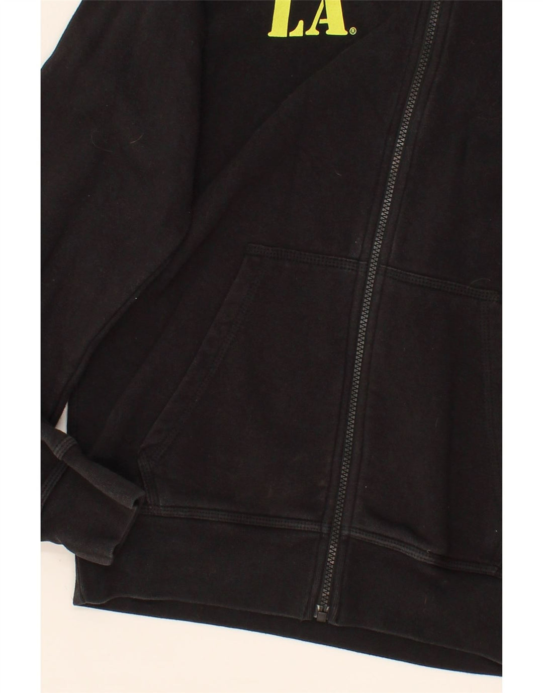 NIKE Mens Graphic Zip Hoodie Sweater Small Black Cotton Vintage Nike and Second-Hand Nike from Messina Hembry 