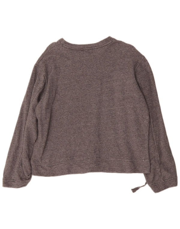 Zara Womens Oversized Sweatshirt Jumper UK 10 Small Grey Flecked