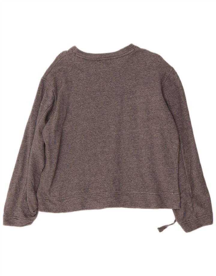Zara Womens Oversized Sweatshirt Jumper UK 10 Small Grey Flecked