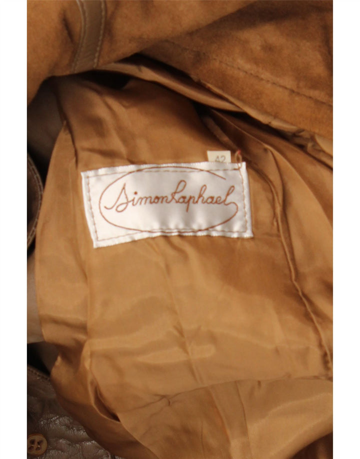 Vintage Womens Oversized Suede Jacket IT 42 Medium Brown