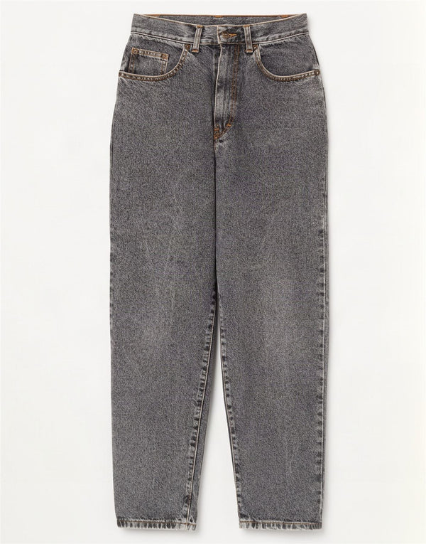 Vintage Womens High Waist Tapered Jeans IT 40 Small W26 L30 Grey Cotton