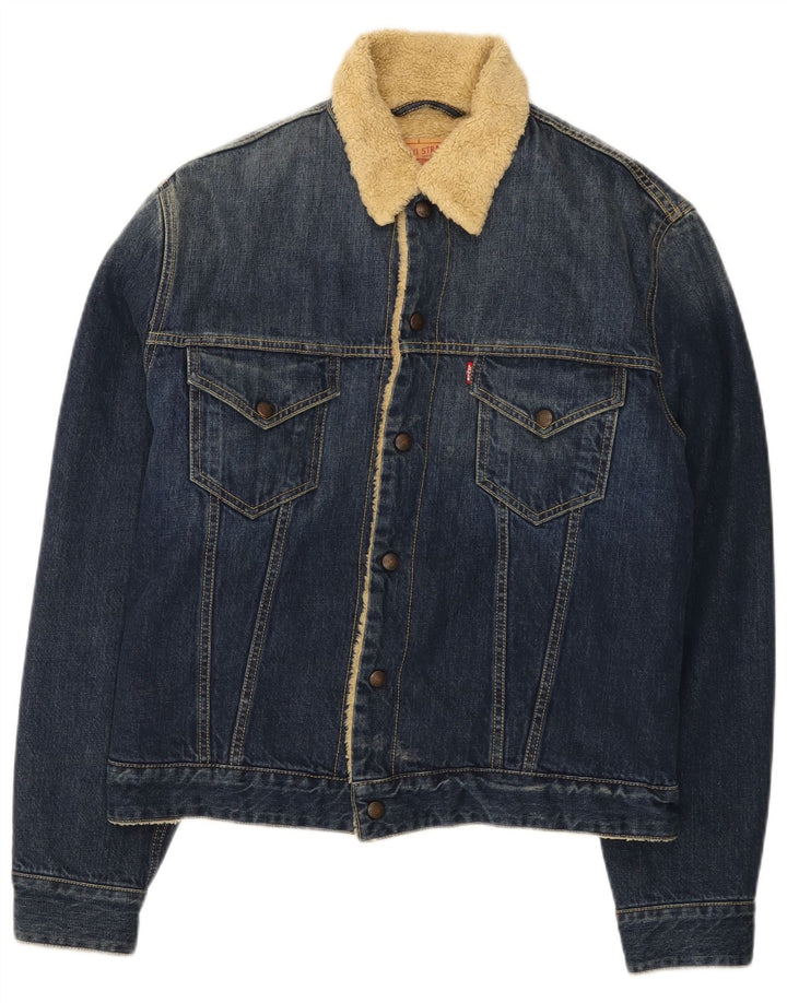 Levi's Mens Sherpa Denim Jacket UK 38 Medium Blue Cotton