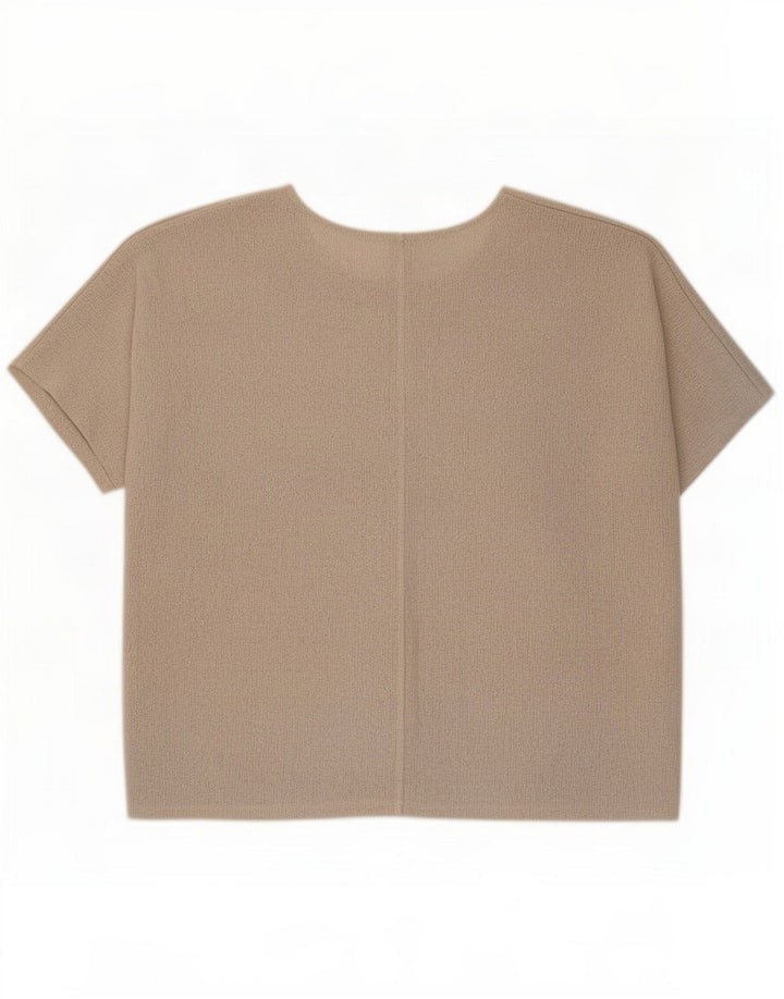 Zara Womens Oversized Blouse Top UK 14 Medium Grey Viscose