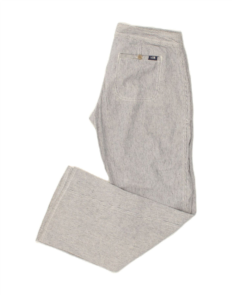 THE NORTH FACE Womens Straight Casual Trousers W32 L30 Grey Pinstripe Vintage The North Face and Second-Hand The North Face from Messina Hembry 