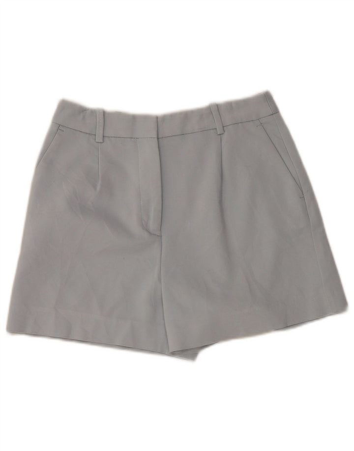 Zara Womens High Waist Chino Shorts Medium W28 Blue Cotton