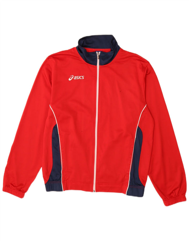 Asics Mens Tracksuit Top Jacket XL Red Colourblock
