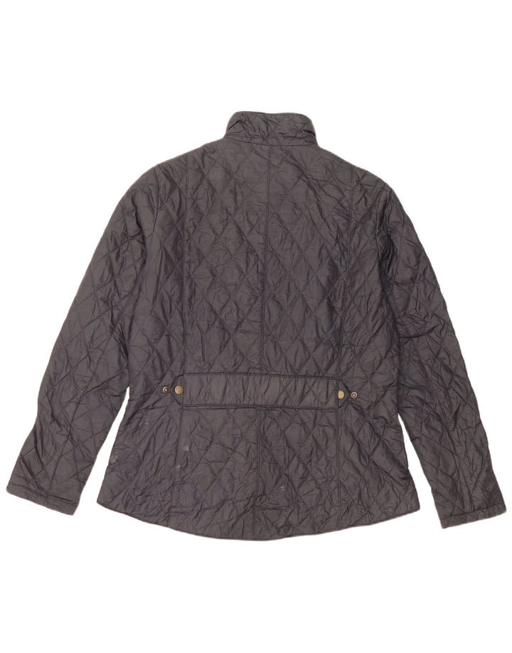 BARBOUR Womens Quilted Jacket UK 16 Large Navy Blue