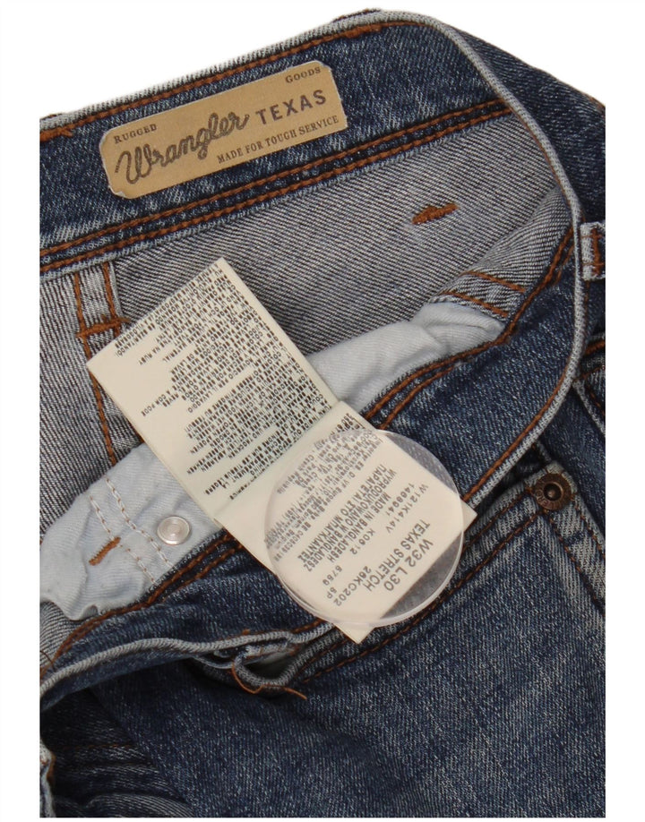 Wrangler Mens Texas Straight Jeans W32 L30 Blue Cotton