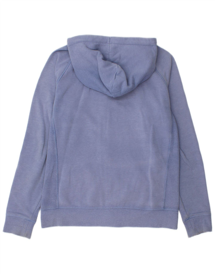 Animal Womens Graphic Zip Hoodie Sweater UK 14 Large Blue Polyester