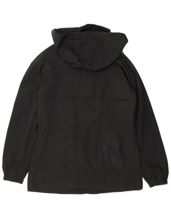 Zara Womens Hooded Oversized Windbreaker Jacket UK 6 XS Black Polyester