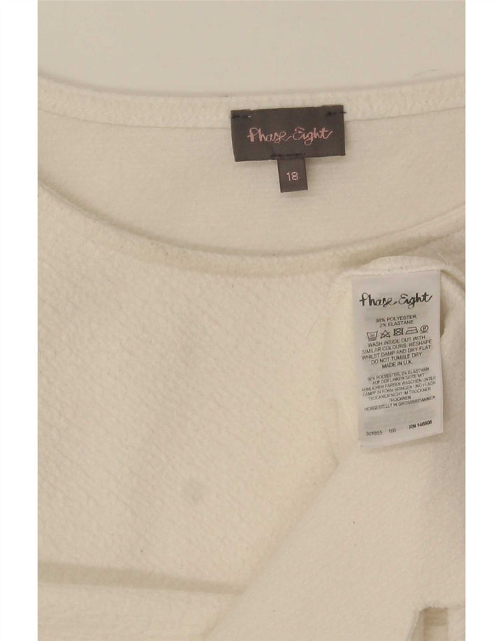Phase Eight Womens Blouse Top UK 18 XL Off White Polyester