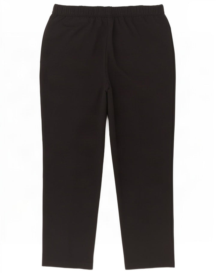 Marks & Spencer Womens Straight Cropped Trousers W33 L26 Black