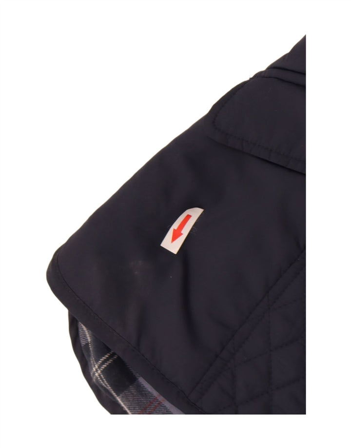 Musto Womens Quilted Jacket UK 8 Small Navy Blue Polyester