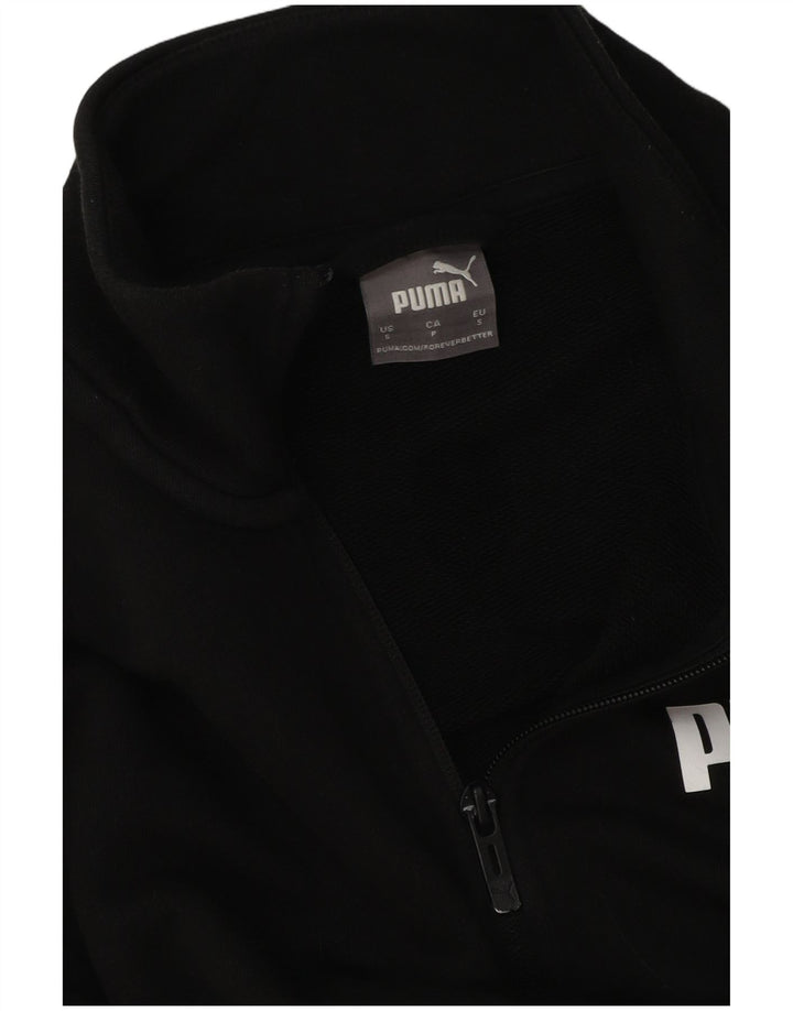PUMA Mens Graphic Tracksuit Top Jacket Small Black