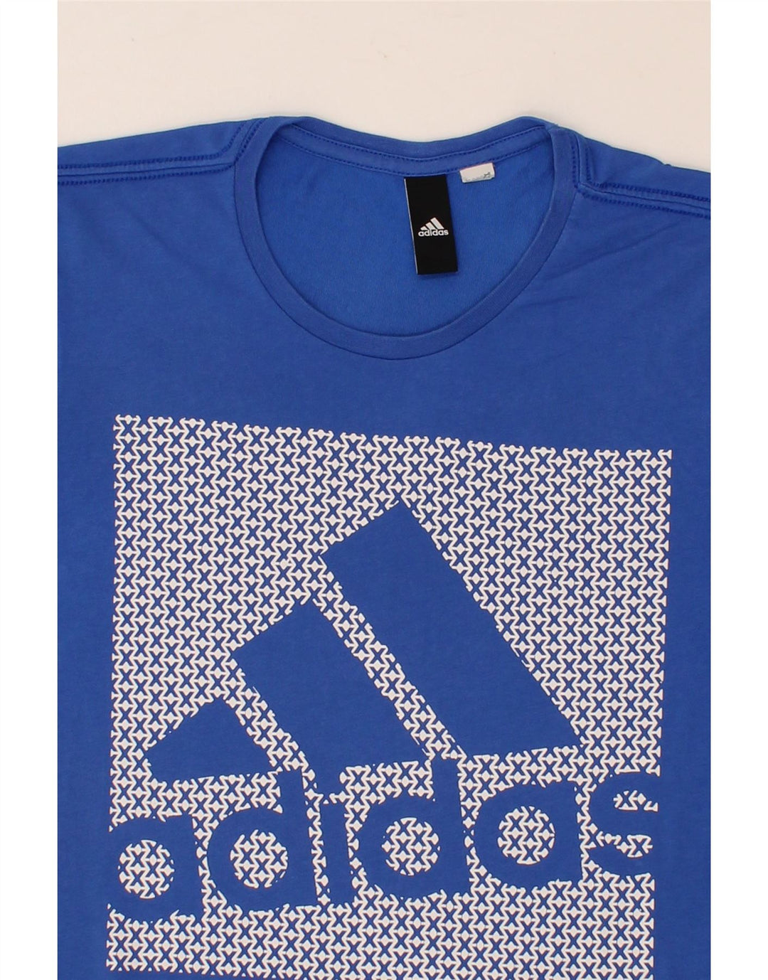 ADIDAS Mens Graphic T-Shirt Top Small Blue Cotton Vintage Adidas and Second-Hand Adidas from Messina Hembry 